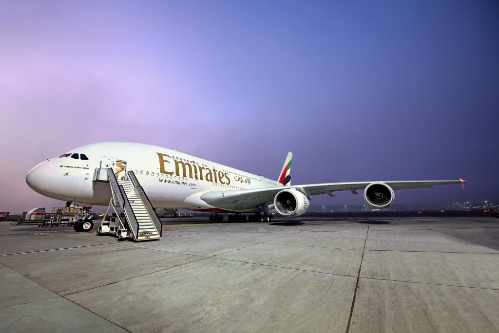 a large airplane on a runway