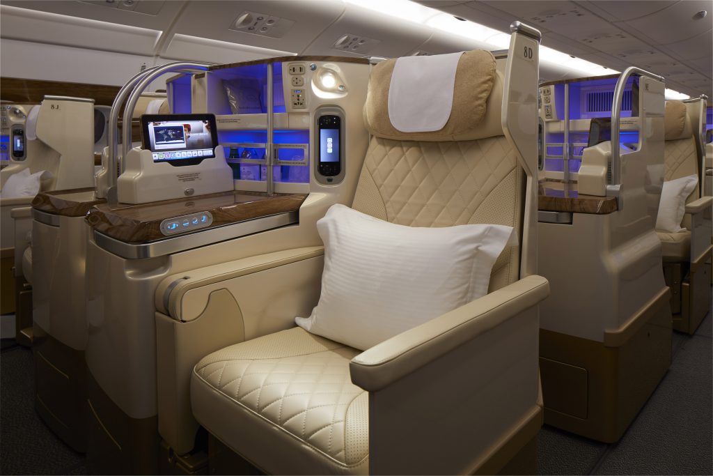 a seat in a plane