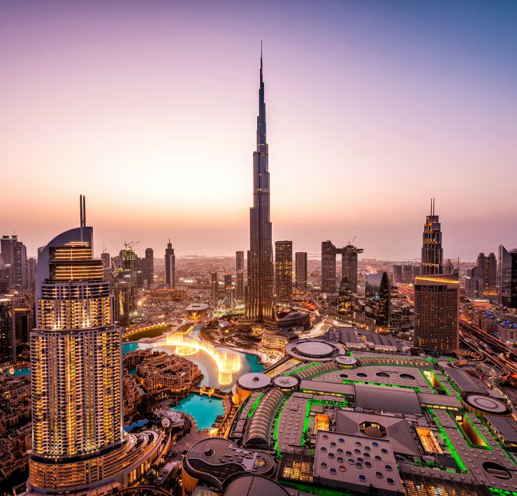 a city with many tall buildings