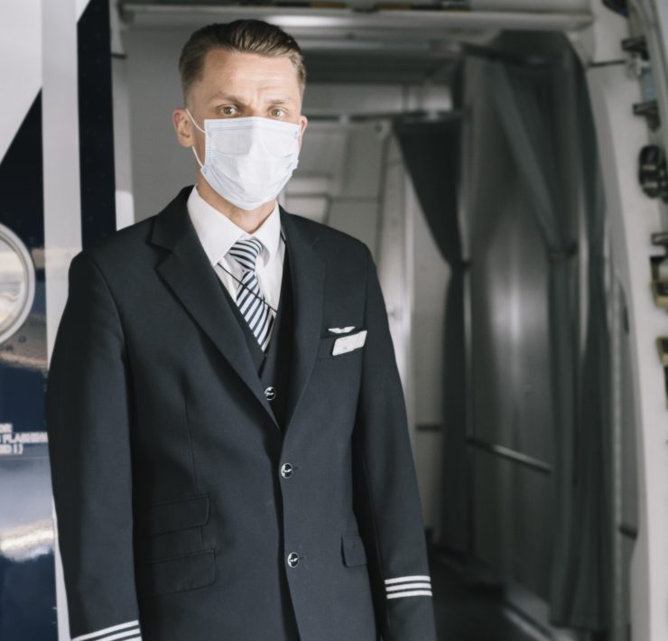 a man wearing a mask