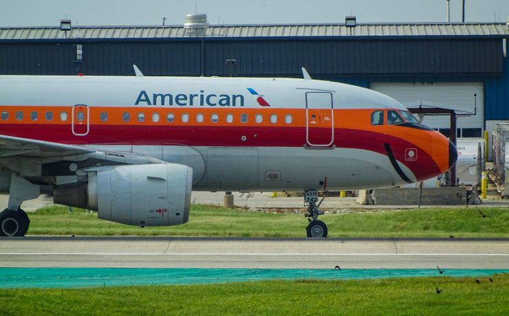 an airplane on the runway