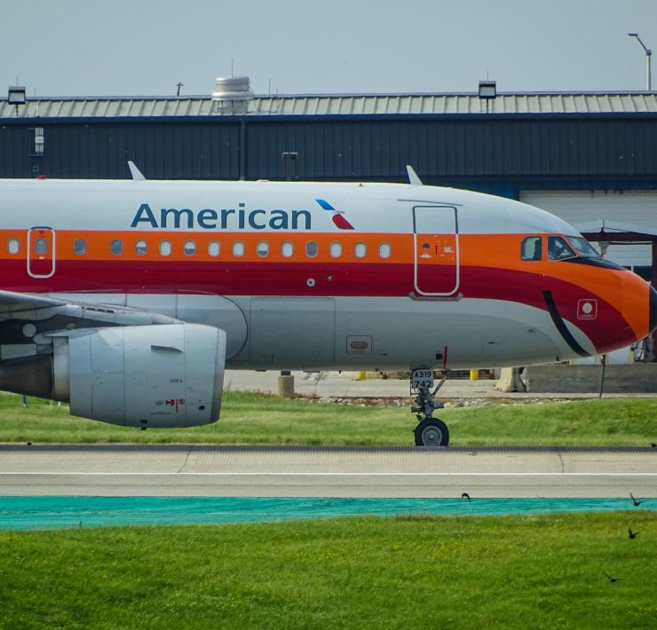 an airplane on the runway
