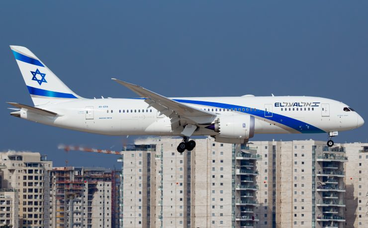 a plane flying in the air