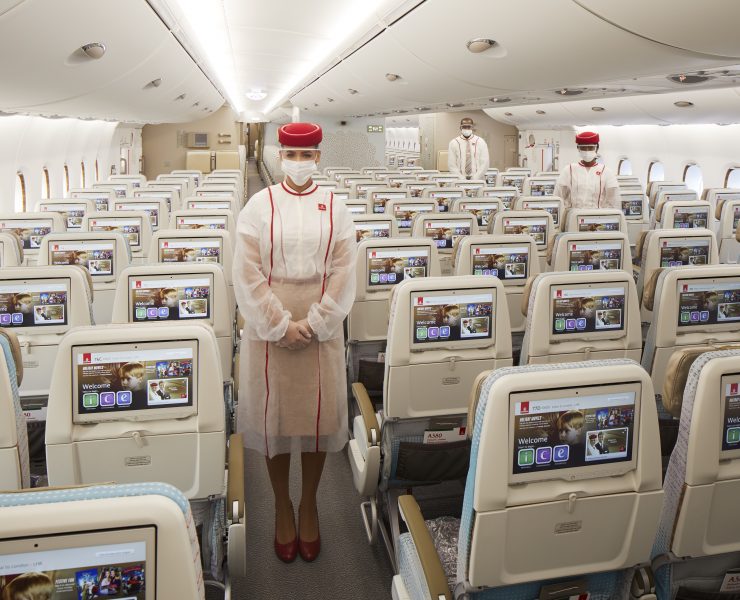 a group of people in a plane