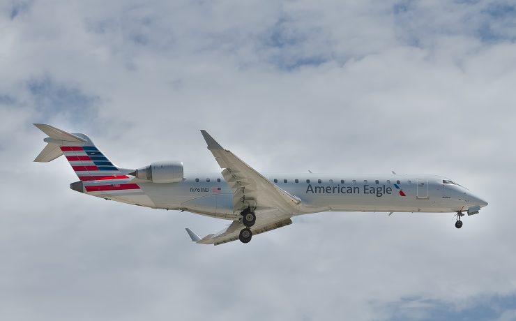 an airplane flying in the sky