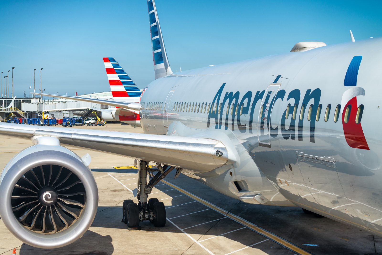 a large airplane parked at an airport