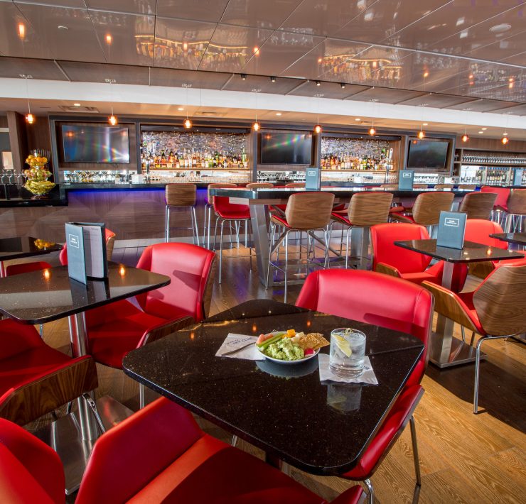 a restaurant with tables and chairs