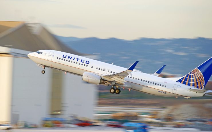 a plane taking off from a runway