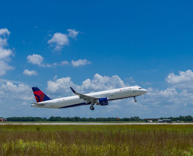 a plane taking off from a runway