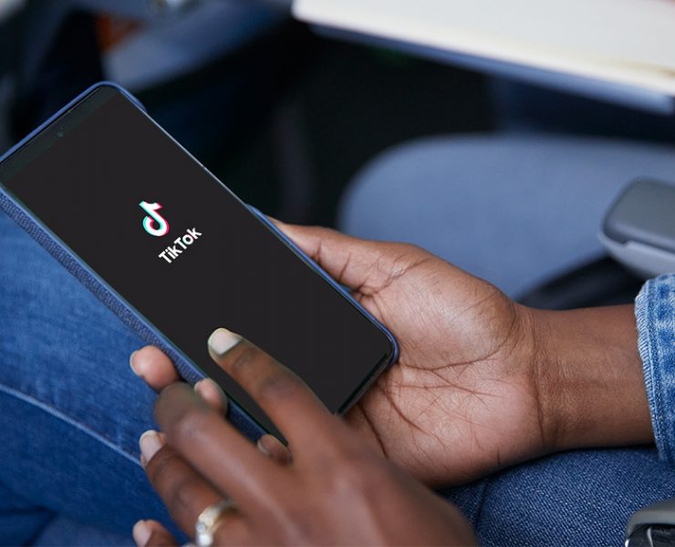 a person holding a cellphone