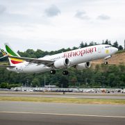 Ethiopian airlines Boeing 737MAX taking off