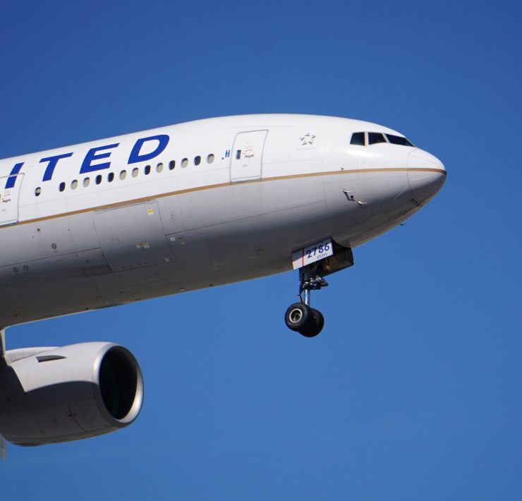 a close up of a plane