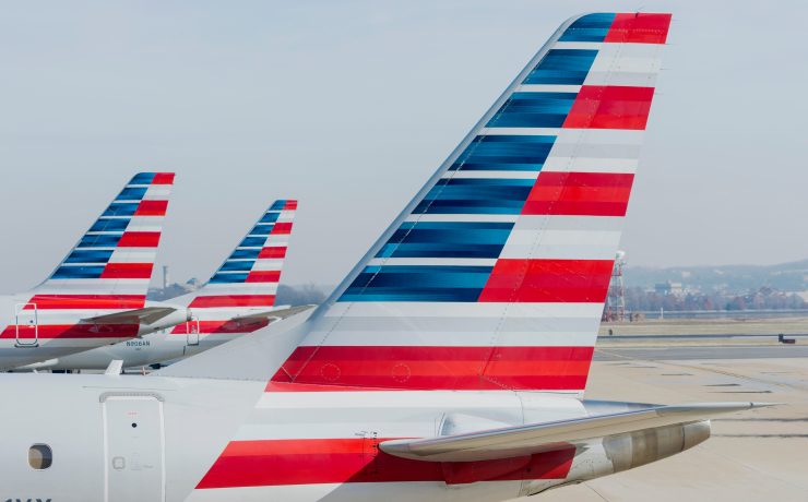 the tail fin of airplanes