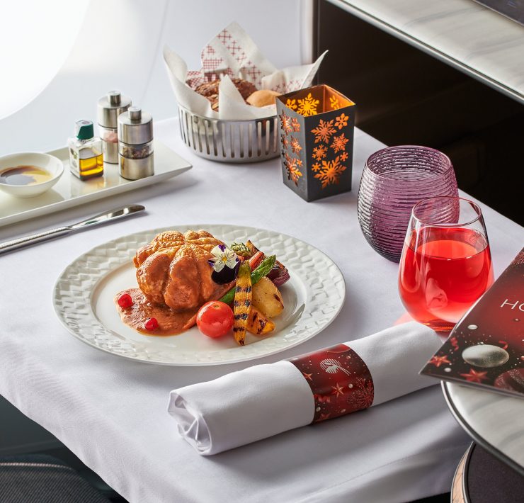 a plate of food on a table