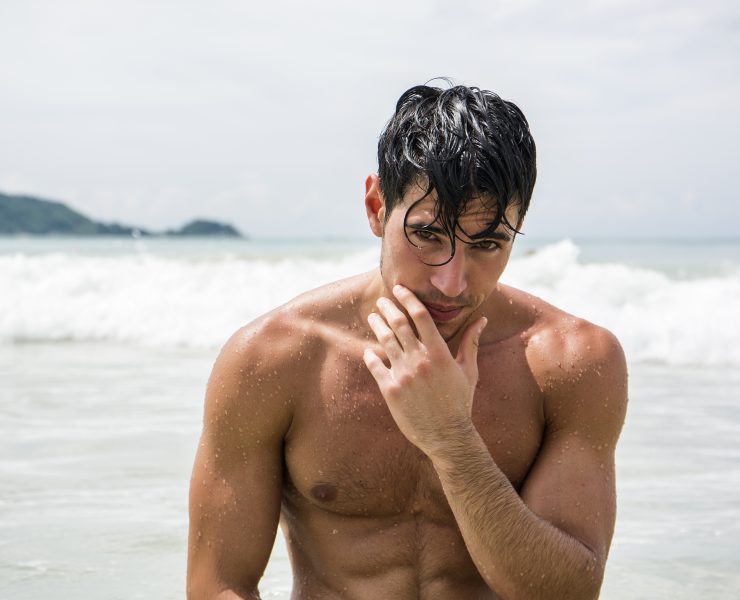 a man standing in the water