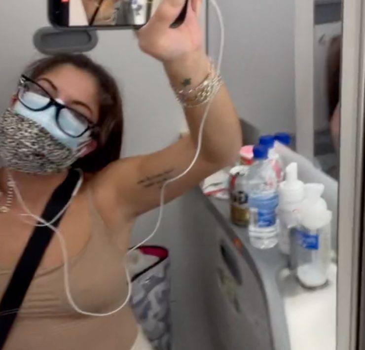 a woman taking a selfie