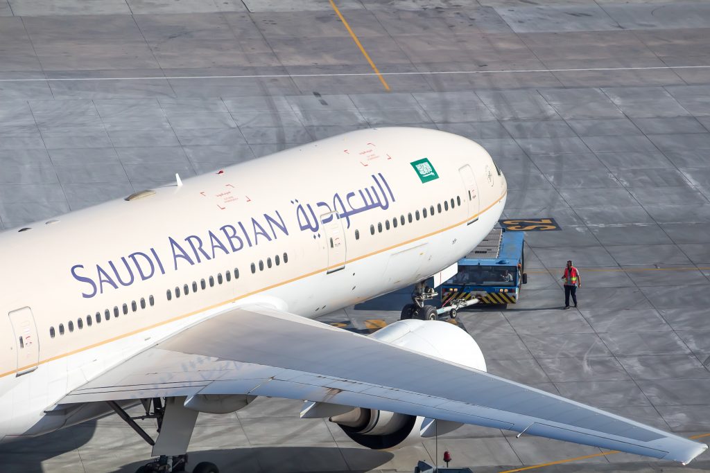 an airplane on the runway
