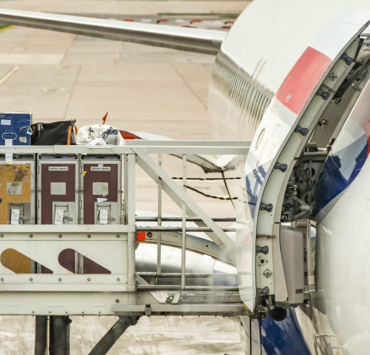 an airplane with a door open