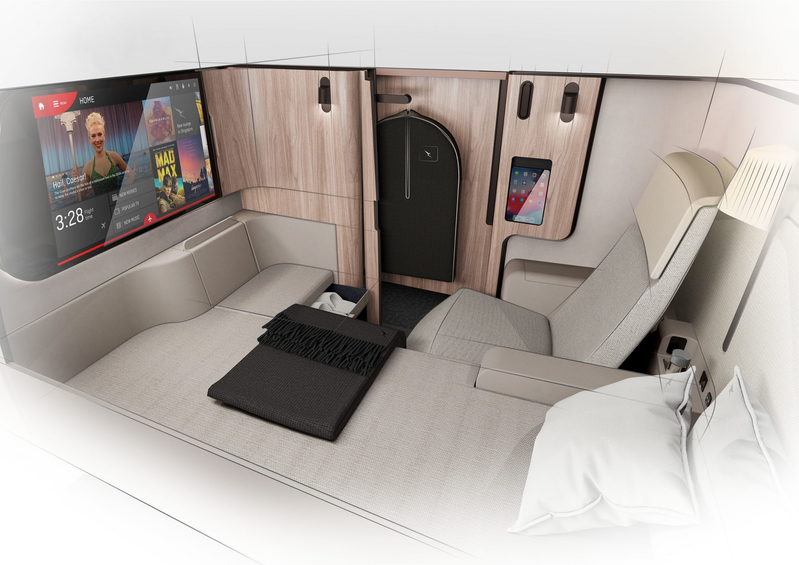 Qantas Unveils New First Class Cabin For the World’s Longest Flights from Sydney..
