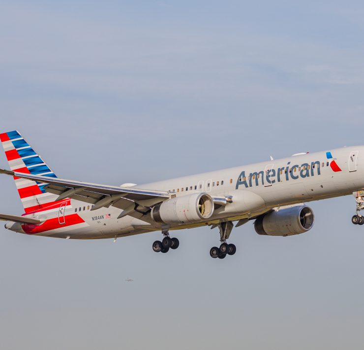 an airplane flying in the sky