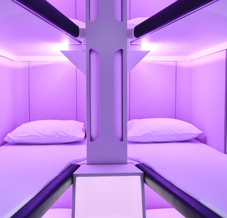 a room with two beds