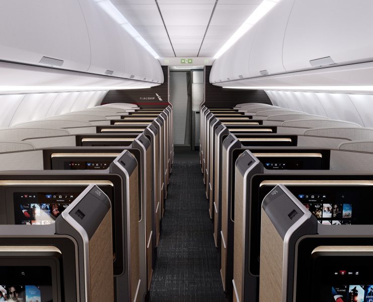 a row of seats in a plane