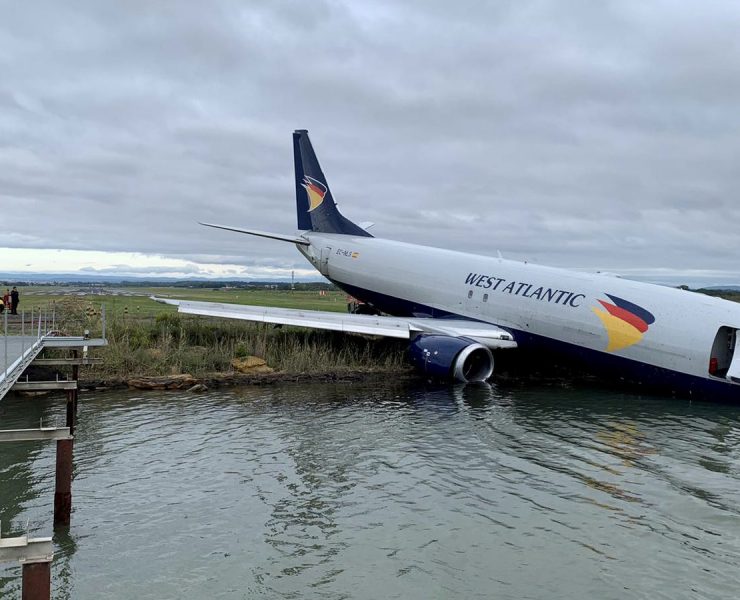 a plane crashed into water