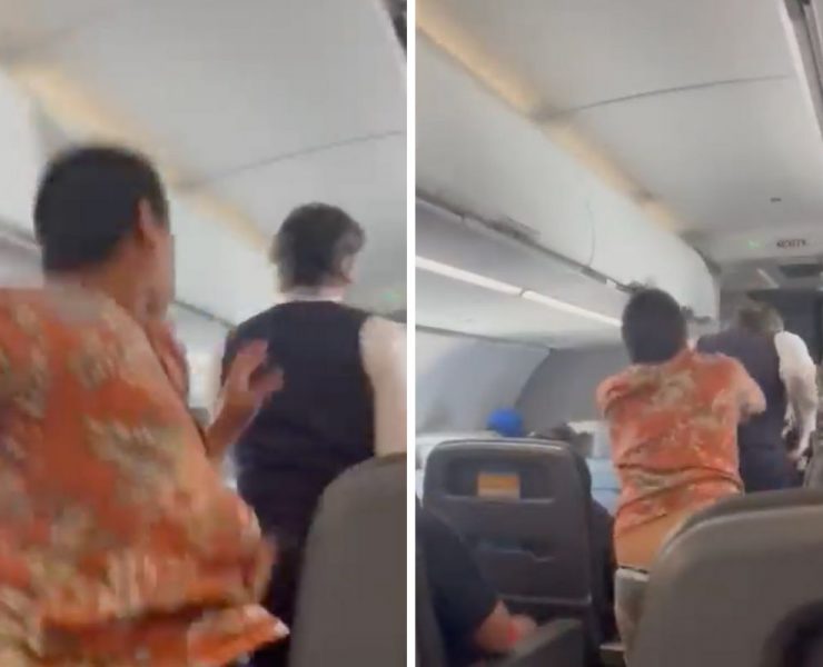 a group of people on an airplane