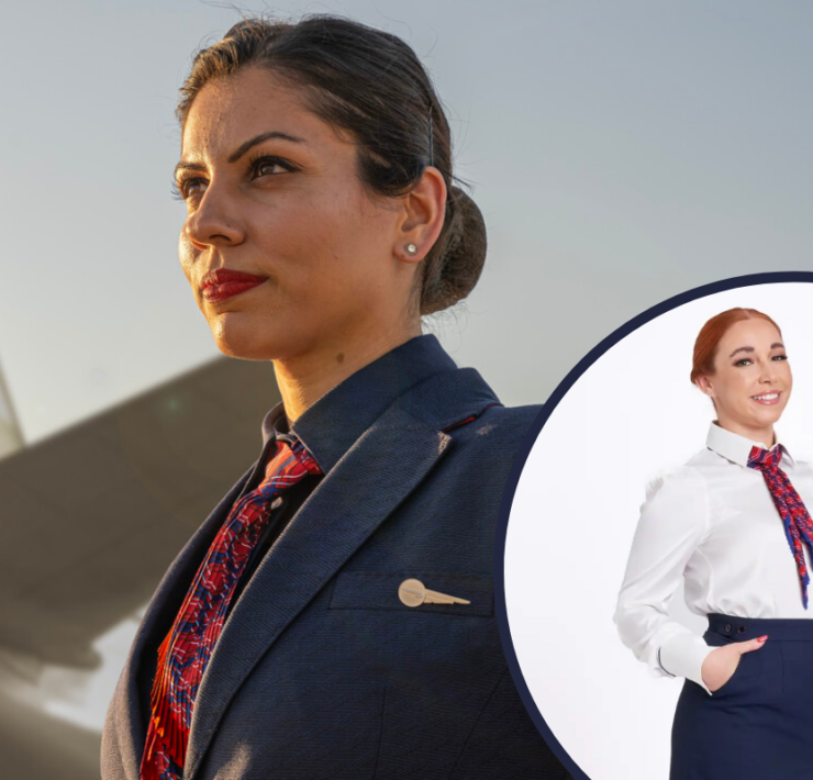 a woman wearing a suit and tie