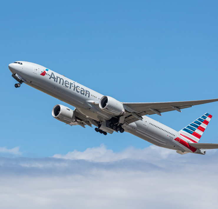 a large airplane flying in the sky