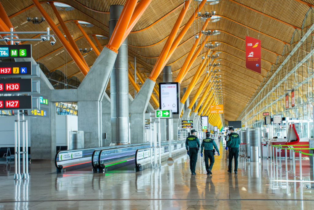 people walking in a airport