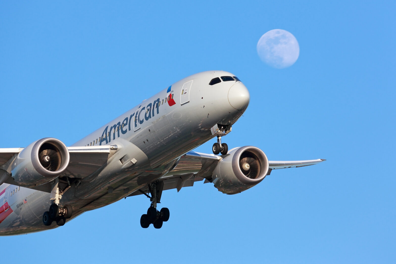 a plane in the sky