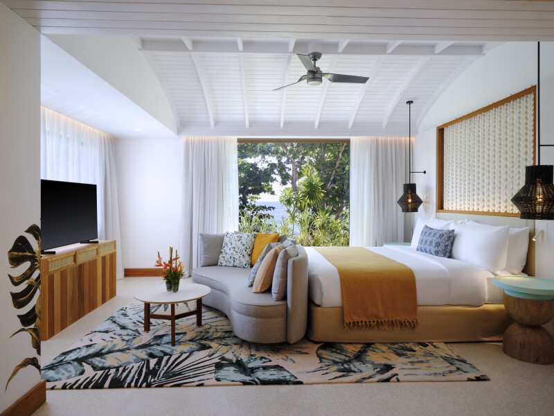 a room with a bed and a couch