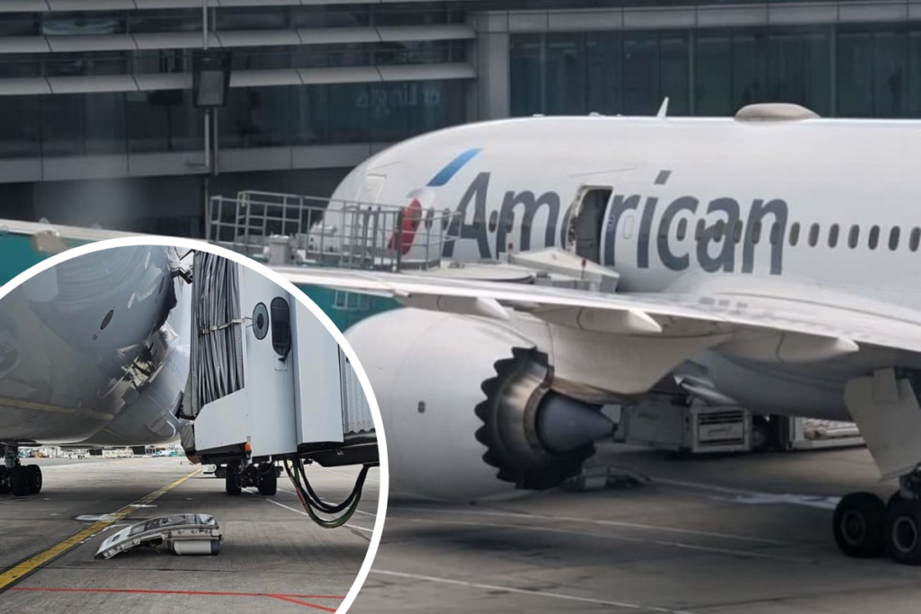 Door Ripped Off American Airlines Boeing 787 Dreamliner at Dublin