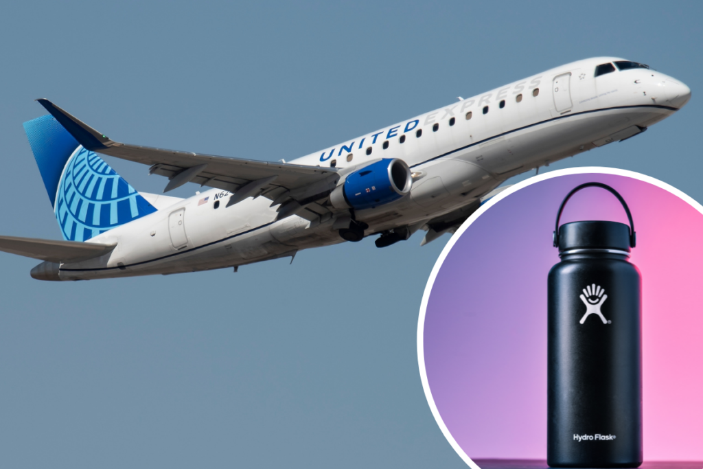United Airlines Passenger Says She Was Injured When a Flight Attendant Dropped a Hydro Flask On