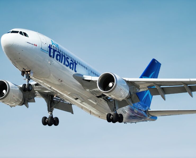 a large airplane flying in the sky