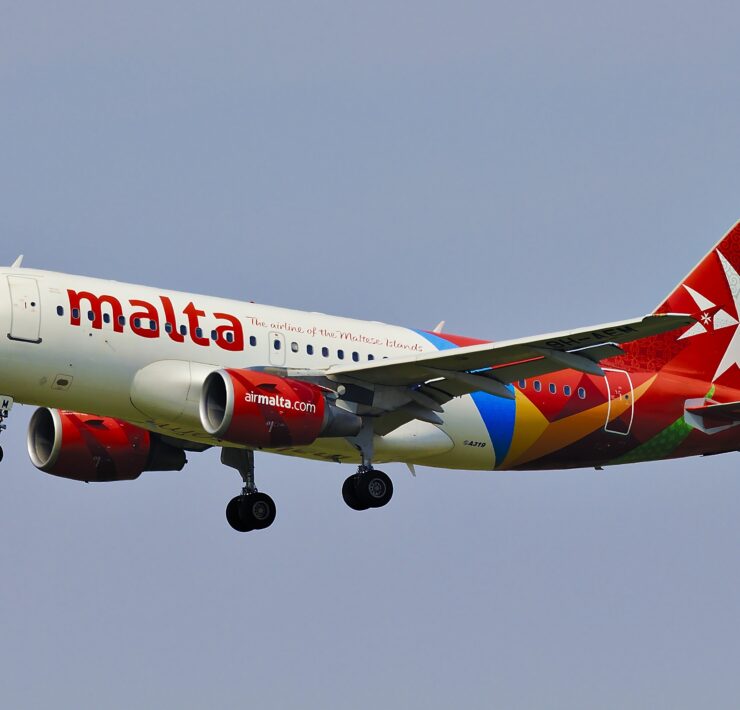 a plane flying in the sky