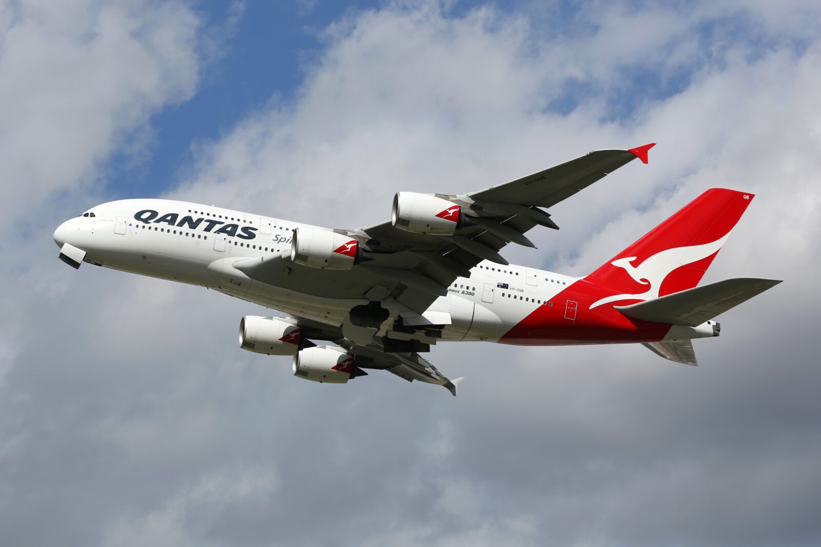 a large airplane flying in the sky