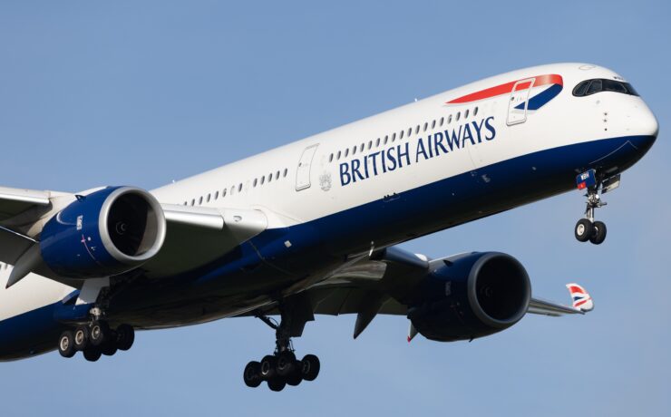 a plane flying in the sky