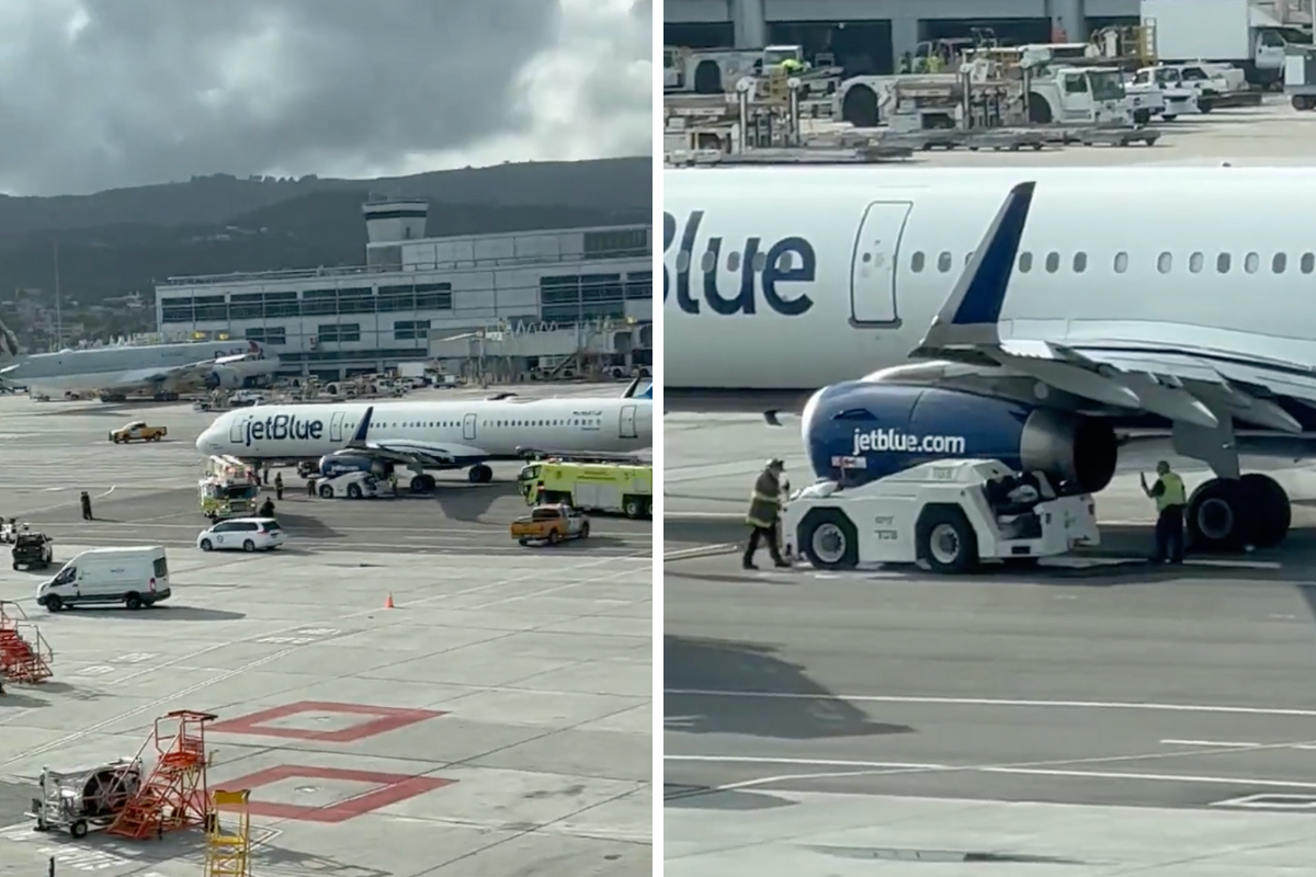 a plane parked on the tarmac