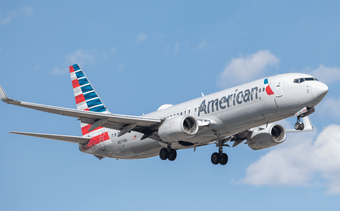 an airplane in the sky