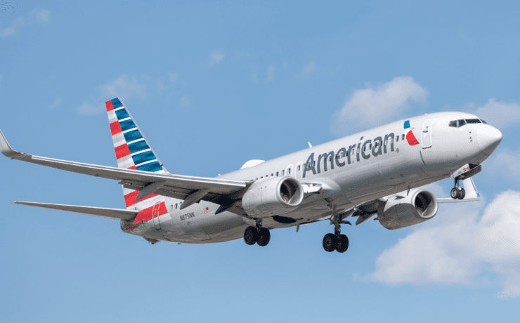 an airplane in the sky