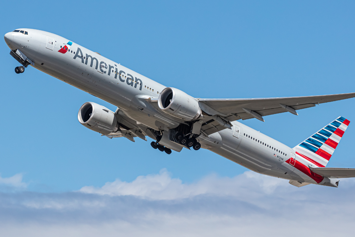 a large airplane flying in the sky