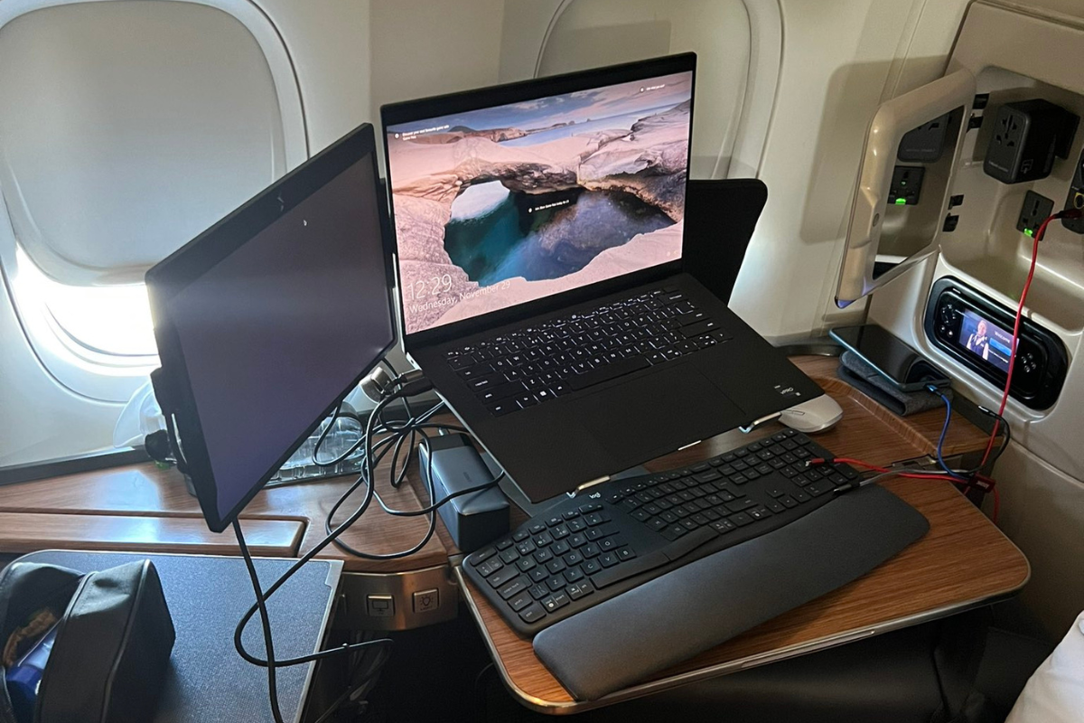 a laptop on a desk