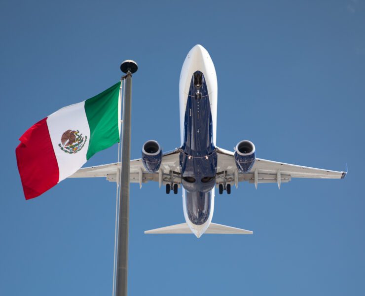 a plane flying in the sky