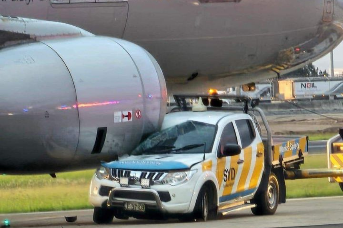 a truck on a runway