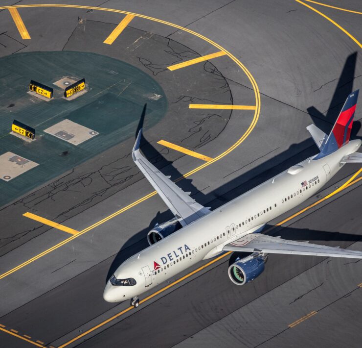 an airplane on a runway
