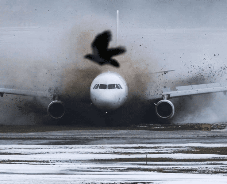 a plane crashed into a runway