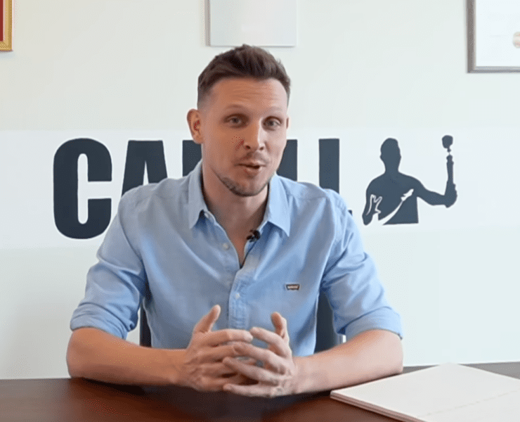 a man sitting at a table