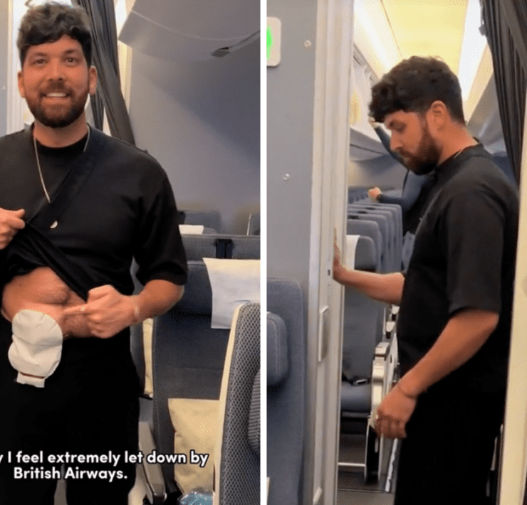 a man in a black shirt